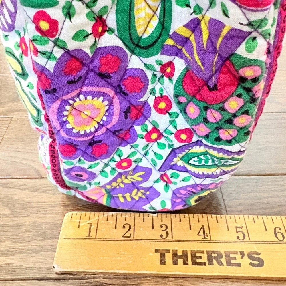 Vera Bradley Quilted Tote Bag Cotton Top Handle Purse Retired Print Viva La Vera